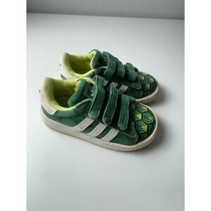 Adidas Green Toddler Shoe Size 6c Some Yellowing 3 Straps